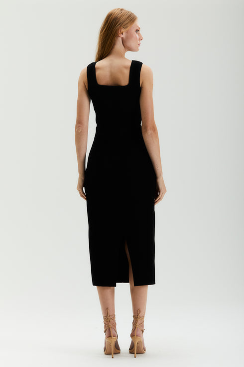 SAIA MIDI TRICÔ PRETO