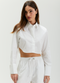 CAMISA CROPPED MANGA LONGA BRANCA