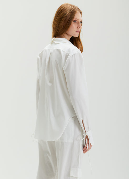 CAMISA AMARRAÇÃO MANGA LONGA BRANCA