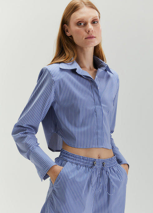 CAMISA CROPPED LISTRADA