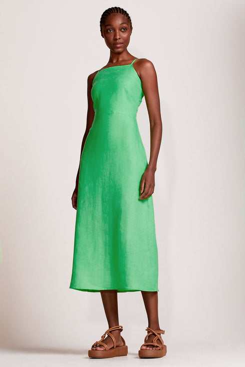 VESTIDO FENDA LATERAL GREEN
