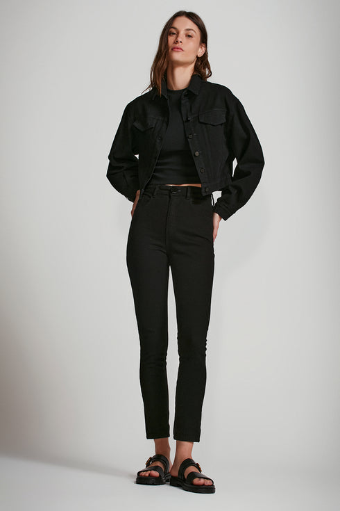 CALÇA SKINNY SARJA PRETO