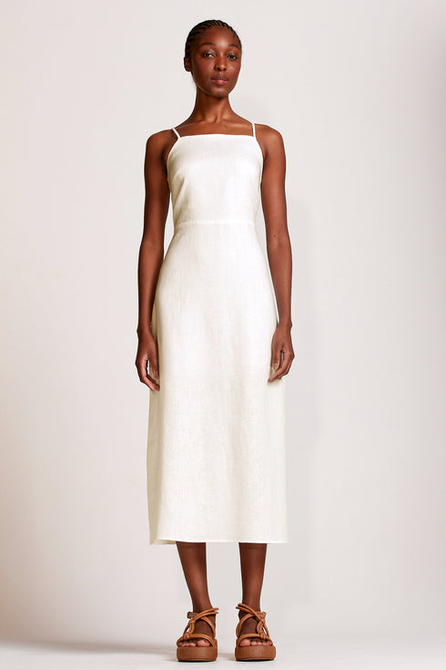 VESTIDO FENDA LATERAL NATURAL