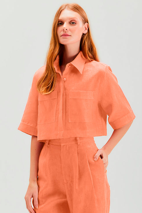 CAMISA MANGA CURTA PAPAIA