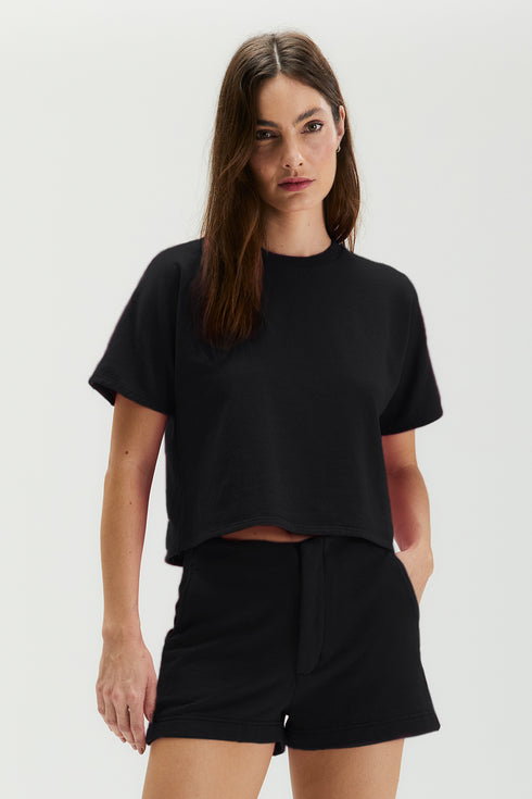 T-SHIRT MANGA CURTA PRETO