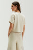 T-SHIRT MANGA CURTA BEGE