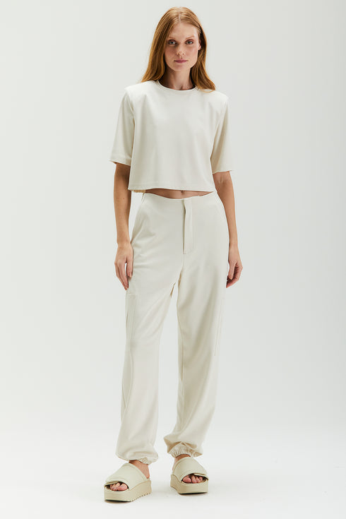 CALÇA ALFAIATARIA CARGO BEGE