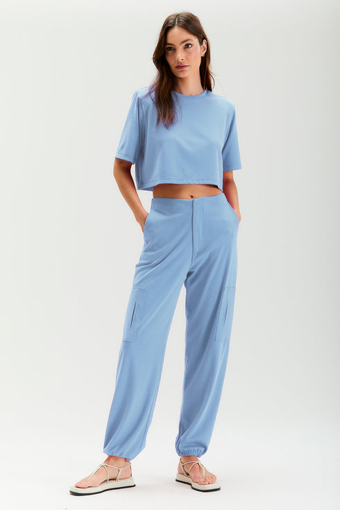 CALÇA ALFAIATARIA CARGO AZUL