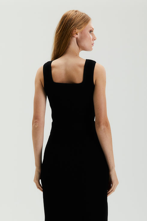 CROPPED TRICÔ PRETO