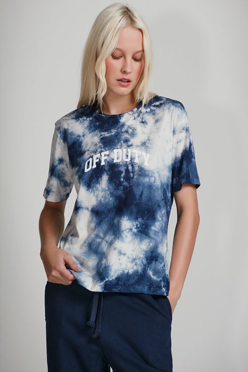 T-SHIRT TIE DYE OFF DUTY MARINHO