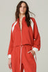 JAQUETA MALHA FAIXA VERMELHO/ OFF WHITE