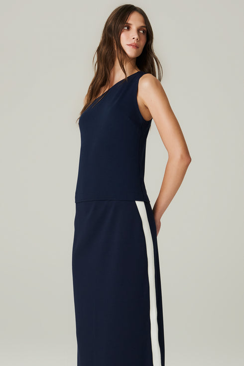 SAIA MID FAIXA MARINHO/ OFF WHITE