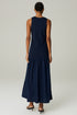 VESTIDO LONGO RECORTE MARINHO