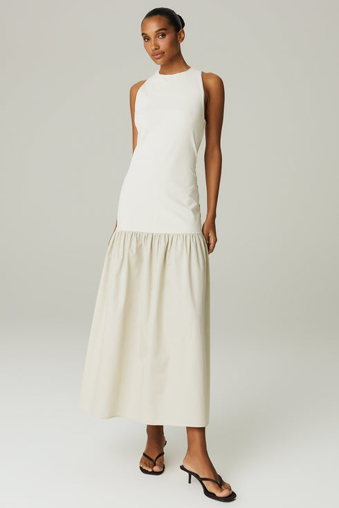 VESTIDO LONGO RECORTE NATURAL