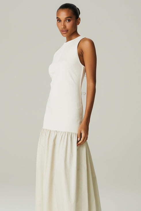 VESTIDO LONGO RECORTE NATURAL