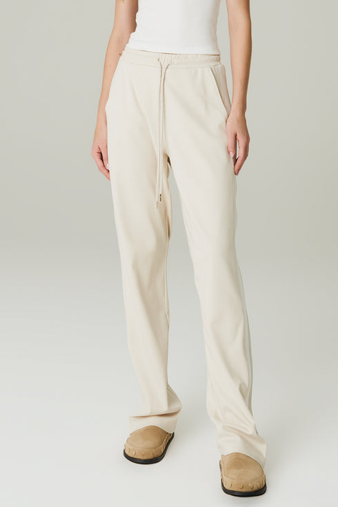 CALÇA MALHA FAIXA NATURAL/ OFF WHITE