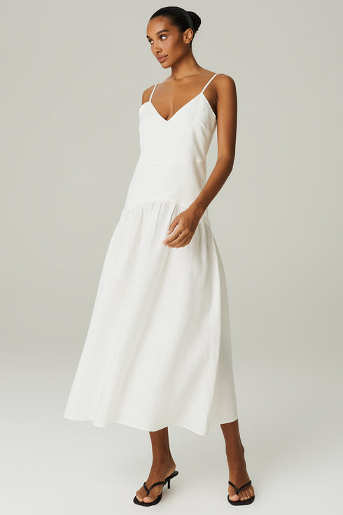 VESTIDO LINHO EVASÊ BRANCO