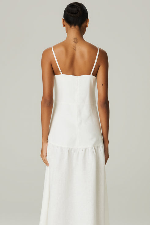 VESTIDO LINHO EVASÊ BRANCO