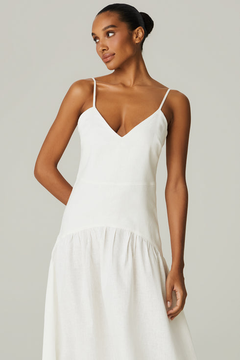 VESTIDO LINHO EVASÊ BRANCO