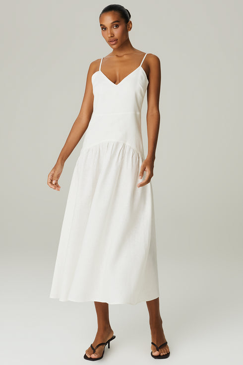 VESTIDO LINHO EVASÊ BRANCO