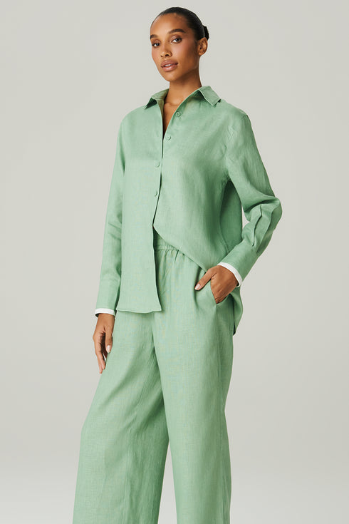 CALCA LINHO PANTA VERDE