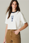 T-SHIRT MALHA LAGOSTA OFF WHITE