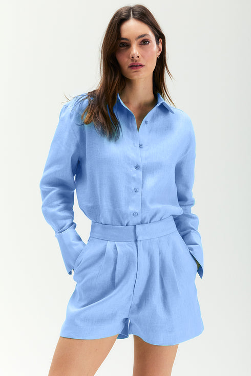 SHORTS ALFAIATARIA AZUL