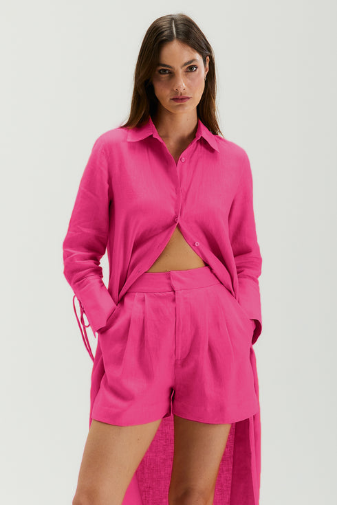 SHORTS ALFAIATARIA PINK