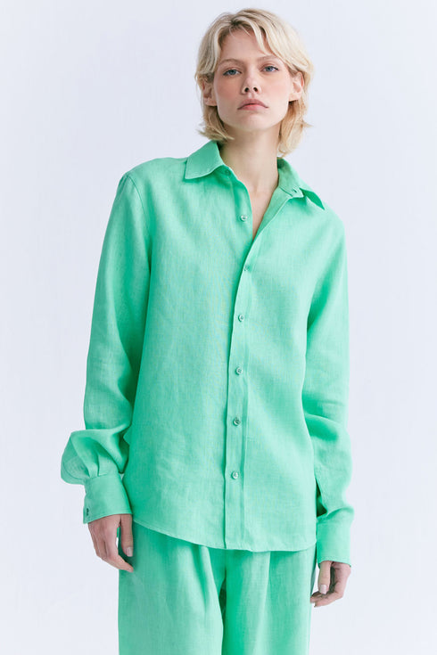 CAMISA OVERSIZED MANGA LONGA GREEN