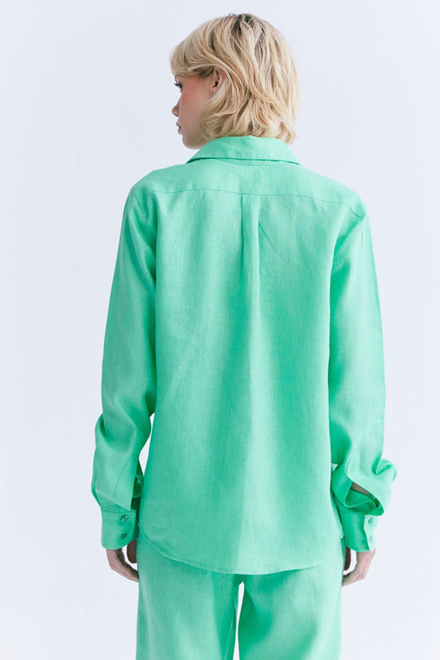 CAMISA OVERSIZED MANGA LONGA GREEN