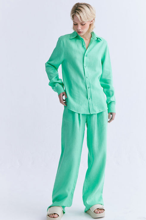 CAMISA OVERSIZED MANGA LONGA GREEN