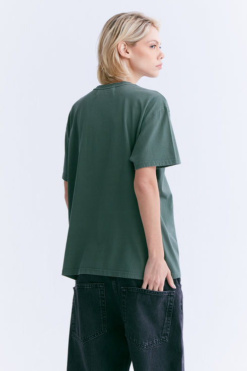 T-SHIRT ESTAMPADA M.CURTA VERDE ESCURO