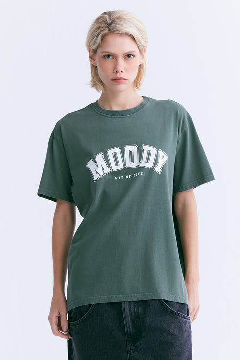 T-SHIRT ESTAMPADA M.CURTA VERDE ESCURO