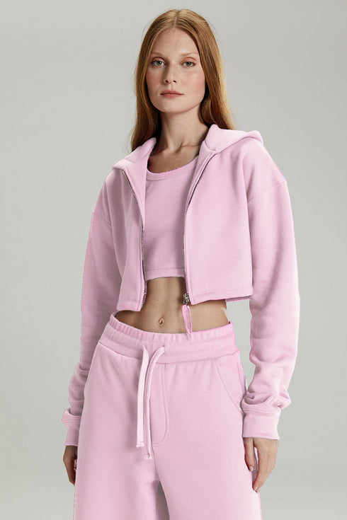 CROPPED JACKET ROSA BEBÊ