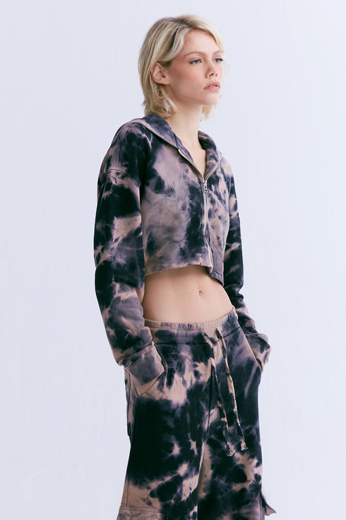 CROPPED JACKET TIE DYE