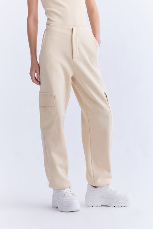 CALÇA ALFAIATARIA CARGO MANTEIGA