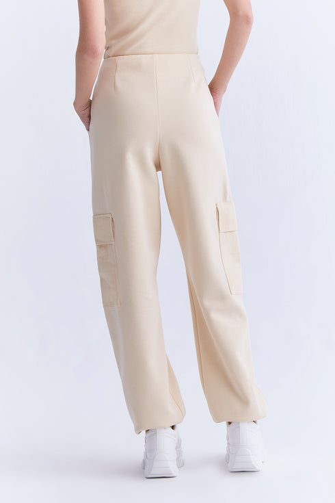 CALÇA ALFAIATARIA CARGO MANTEIGA