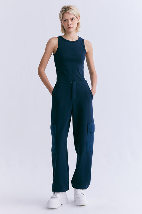 CALÇA ALFAIATARIA CARGO MARINHO