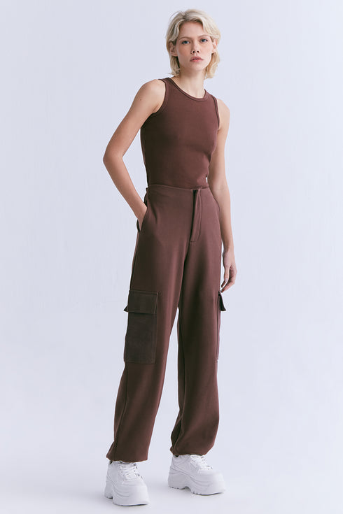 CALÇA ALFAIATARIA CARGO MARROM