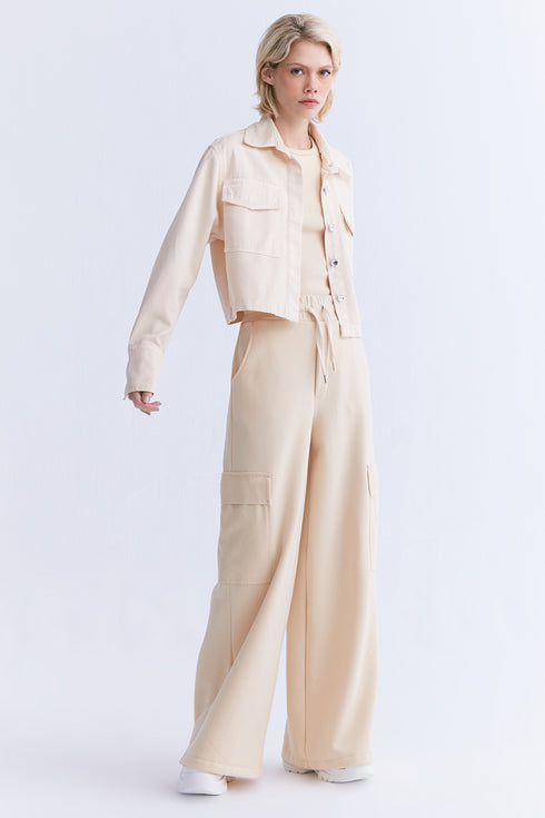 CAMISA CROPPED MANTEIGA