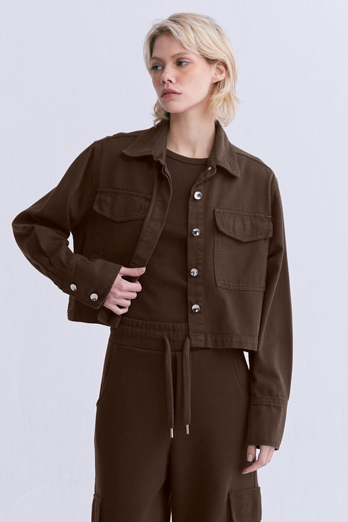 CAMISA CROPPED MARROM