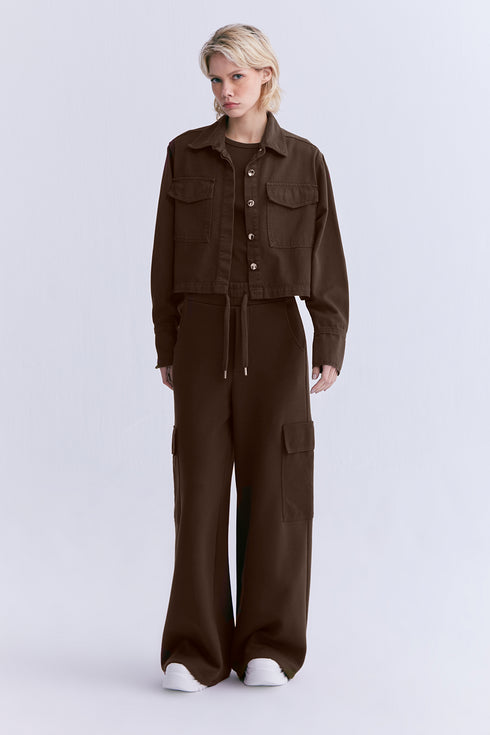 CAMISA CROPPED MARROM