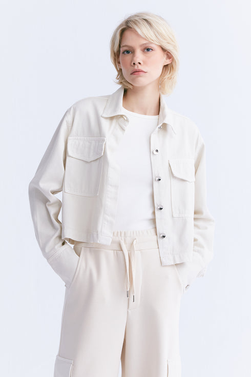 CAMISA CROPPED OFF-WHITE