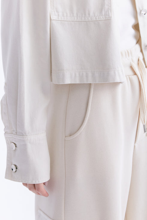 CAMISA CROPPED OFF-WHITE