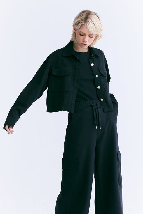 CAMISA CROPPED PRETO