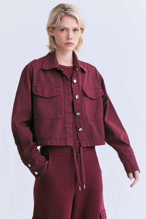 CAMISA CROPPED VINHO