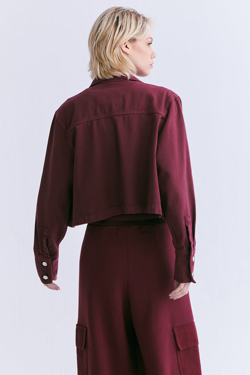 CAMISA CROPPED VINHO