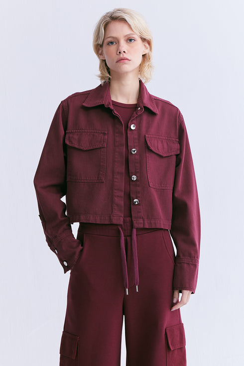 CAMISA CROPPED VINHO