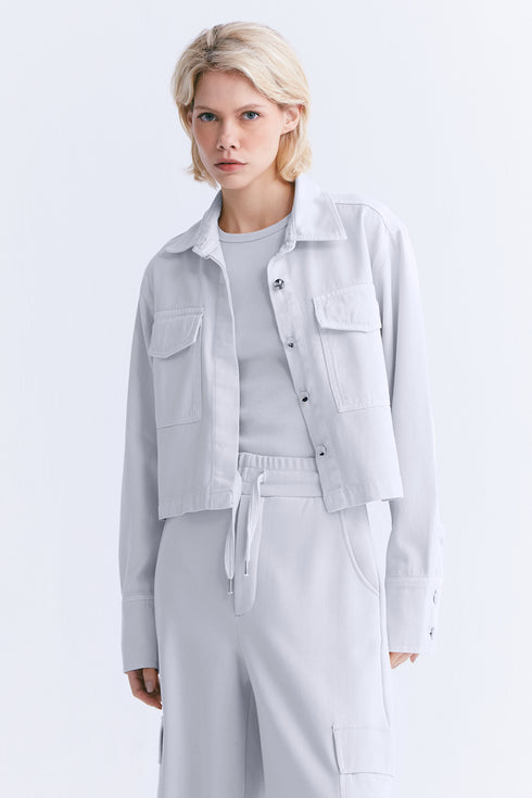 CAMISA CROPPED CINZA