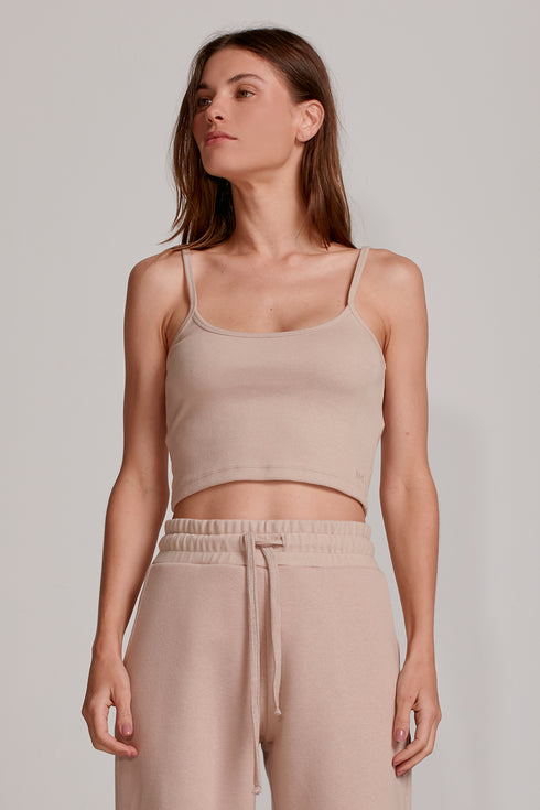 CROPPED TANK BEGE